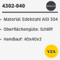 Preview: Edelstahl V2A Gelenkverbinder Vierkant Rohr 40x40 Profil flach 0-180 Grad Profil Geländer